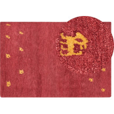 Beliani Dywan wełniany 140 x 200 cm czerwony YARALI Lumarko!