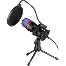 Defender Mikrofon Defender Mikrofon przewodowy Defender FORTE GMC 300 ze statywem STREAM strumieniowy RGB USB