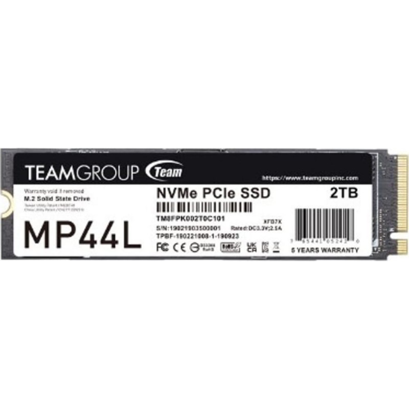 Teamgroup Dysk SSD TeamGroup Dysk SSD Team Group MP44L 2TB M.2 PCIe NVMe Gen4 x4 (4800/4400)