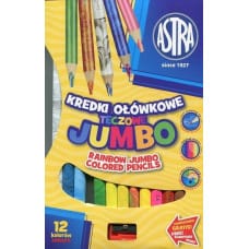 Astra Kredki ołówkowe tęczowe Jumbo 12 kolorów (312118002)