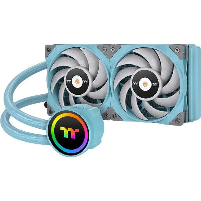 Thermaltake Chłodzenie wodne Thermaltake Thermaltake TOUGHLIQUID 240 ARGB Sync All-In-One Liquid Cooler Turquoise 240mm, water cooling (turquoise)