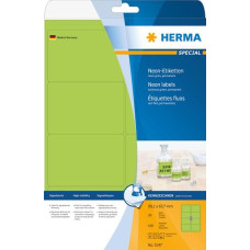 Herma Etykiety kolorowe A4, papier matowy jaskrawy zielony, 160 szt (5147)