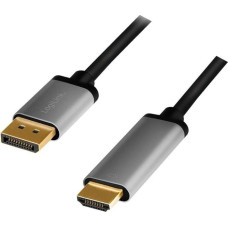 Logilink Kabel LogiLink LogiLink Kabel DisplayPort 4K/60 Hz,DP do HDMI aluminiowy 2m