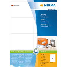 Herma Etykiety Premium A4, białe, papier matowy, 1600 szt. (4626)