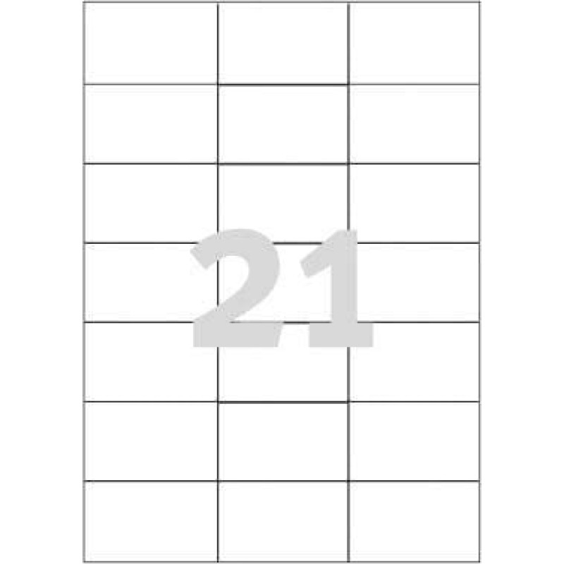 Avery Zweckform AVERY LABEL 70X42 3MM INKJETLASERCOPY universal-labels Inkjet laser color-laser copier weiss 70x42,3mm 2100 Etiketten - 3652