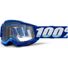 100 Bon 100% Gogle 100% ACCURI 2 ENDURO MOTO BLUE (Szyba Przezroczysta Podwójna) (NEW)