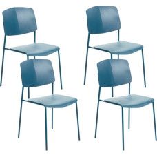 Beliani Zestaw 4 krzeseł do jadalni niebieski ASTORIA Lumarko!