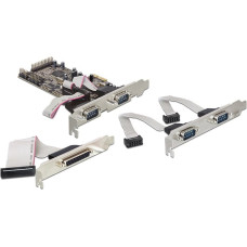 Delock Kontroler Delock PCIe x1 - 4x RS-232 DB9 + LPT DB25 (89177)