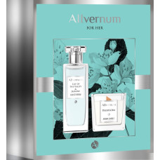 Allverne Zestaw dla kobiet Edp Lilly&Jasmine 50ml+świeca Passiflora 100g