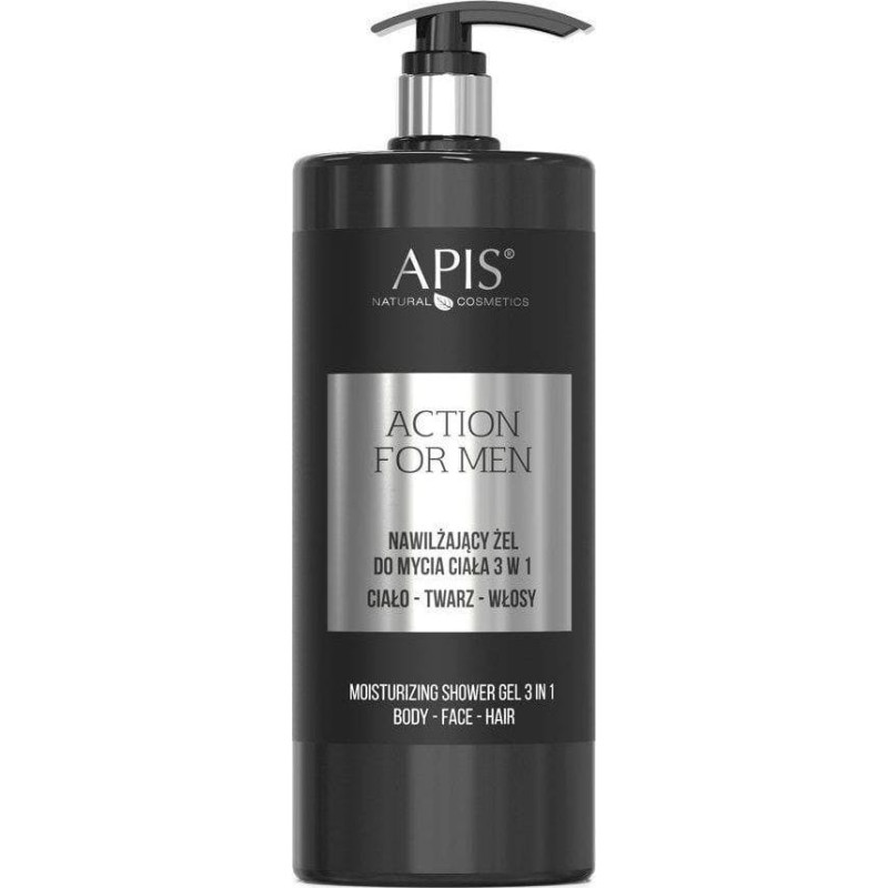 Apis APIS_Action For Men 3in1 nawilżający żel do mycia ciała twarzy i włosów 1000ml