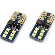 Amio LED CANBUS 12SMD UltraBright 2016 T10e (W5W) White 12V/24V