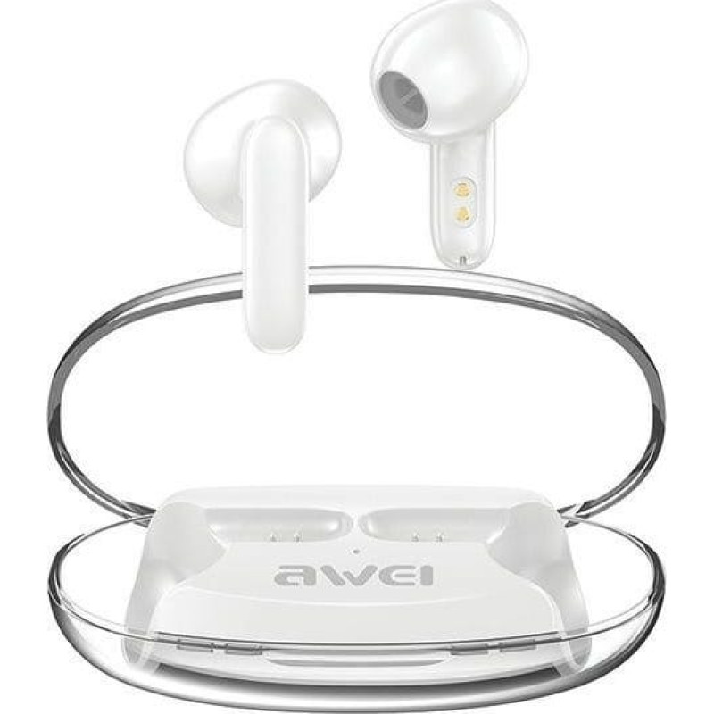 Awei Bluetooth headphones 5.3 T85 ENC TWS white