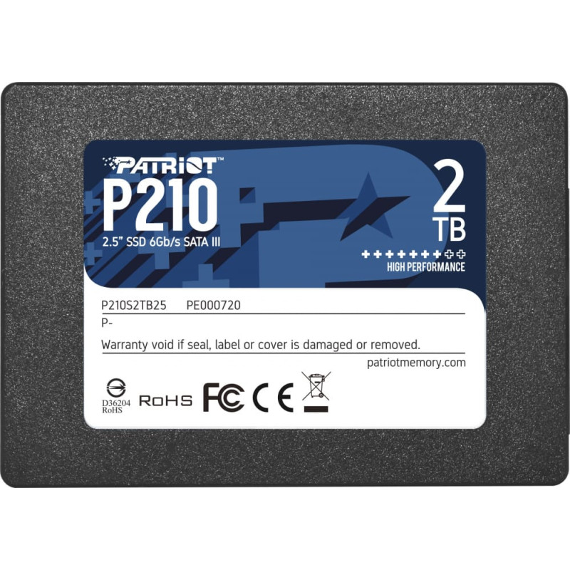 Patriot SSD 2TB P210 520/430 MB /s SATA III 2.5