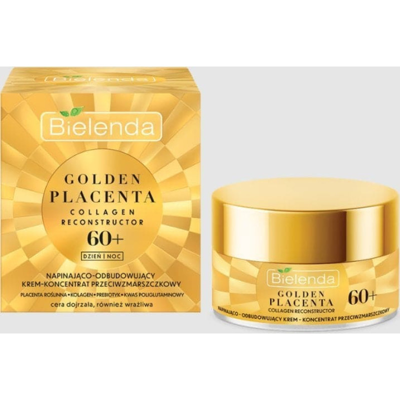 Bielenda Bielenda Golden Placenta 60+ Napinająco - Odbudowujący Krem-koncentrat przeciwzmarszczkowy na dzień i noc 50ml