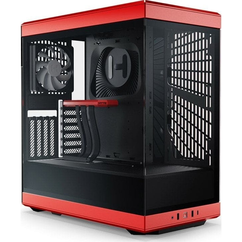 Hyte Y40 (rot/schwarz, Tempered Glass)