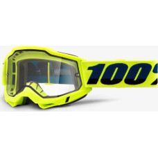 100 Bon 100% Gogle 100% ACCURI 2 ENDURO MOTO YELLOW (Szyba Przezroczysta Podwójna) (NEW)