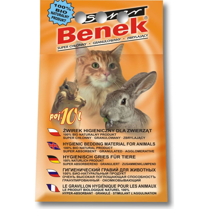 Super Benek Żwirek dla kota Super Benek Universal Naturalny 10 l