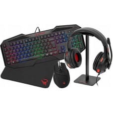 Subsonic Zestaw Gamingowy 5w1 Klawiatura Mysz Słuchawki Podkładka Stojak Raiden Pro
