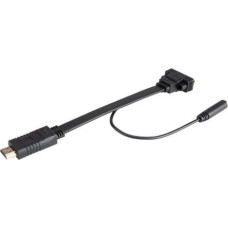 Akasa Kabel Akasa HDMI - D-Sub (VGA) + Jack 3.5mm 0.2m czarny (AK-CBHD18-20BK)