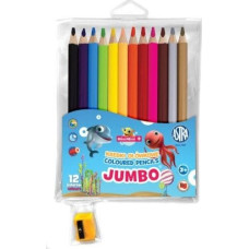 Astra Targi Kredki ołówkowe jumbo okrągłe 12 kolorów + temperówka - Mini Minii Astra TARGI