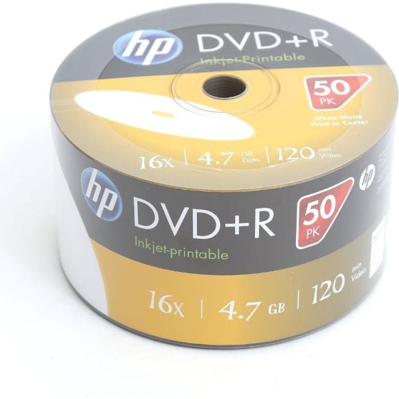 HP DVD+R 4.7 GB 16x 50 sztuk (HPP1650+)
