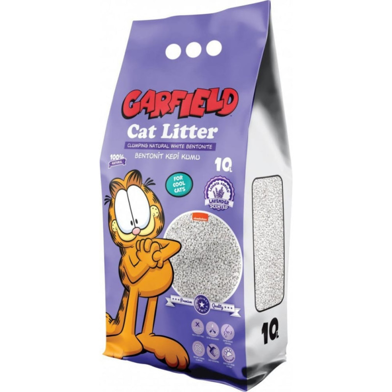 Garfield Żwirek dla kota GARFIELD Garfield, żwirek bentonit dla kota, lawendowy 10L