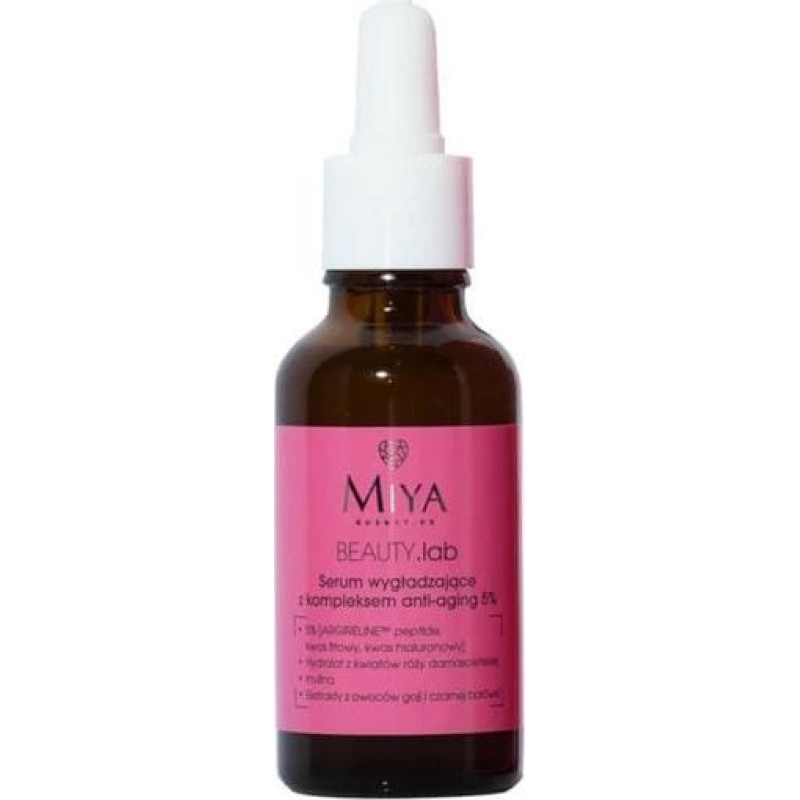 Miya MIYA_Beauty Lab wygładzające serum z kompleksem Anti-Aging 5% do skóry wrażliwej i naczynkowej oraz okolic oczu 30ml