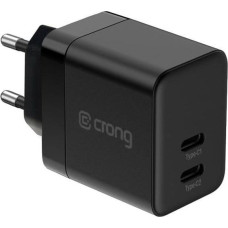Crong Ładowarka Crong Ładowarka sieciowa Crong Utra Compact GaN 35W PD 3.0 2x USB-C (czarny)