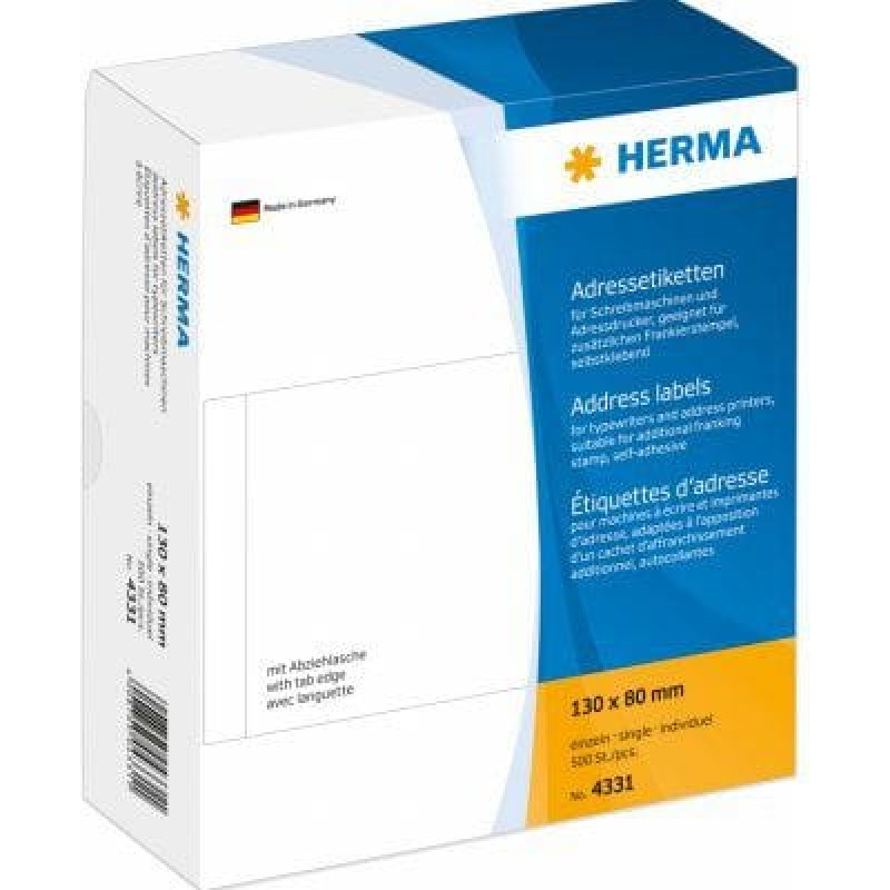 Herma Etykiety adresowe 130x80 mm 4331