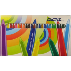 Factis Kredki pastele plastikowe 24 kolory FACTIS Factis