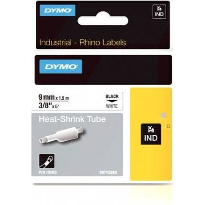 Dymo ETYKIETA RURKA TERMOKURCZLIWA 9mm BIAŁA 18053