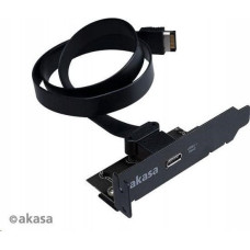 Akasa Kontroler Akasa Akasa Low Profile PCI Bracket Adapter, USB 3.1 Typ C - schwarz