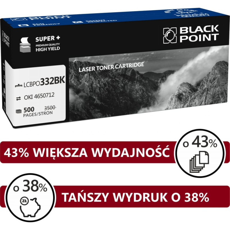 Black Point Toner Black Point LCBPOC332BK Black Zamiennik 46508712 (BLOKI332BKBW)