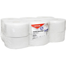 Office Products Papier toaletowy makulaturowy OFFICE PRODUCTS Jumbo, 1-warstwowy, 120m, 12szt., biały