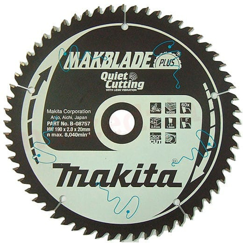 Makita Tarcza pilarska do drewna 190 x 20mm 60z (B-08757)