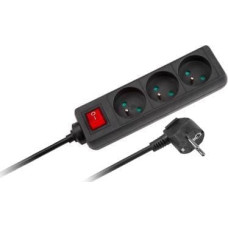 Rebel Listwa zasilająca Rebel 3 gniazda 5 m czarna (URZ3197-5B)