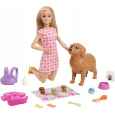 Mattel Lalka Barbie Mattel - Narodziny piesków (HCK75)