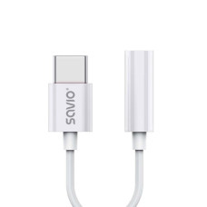 Savio USB Type 3.1 C (M) – Jack 3.5mm (F) Audio adapter White SAVIO AK-51