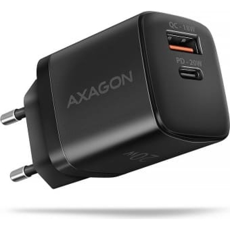 Axagon ACU-PQ20 PD&QC wall charger 20W black