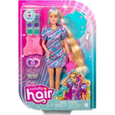 Barbie Mattel Barbie Totally Hair Doll (blonde) in star print dress