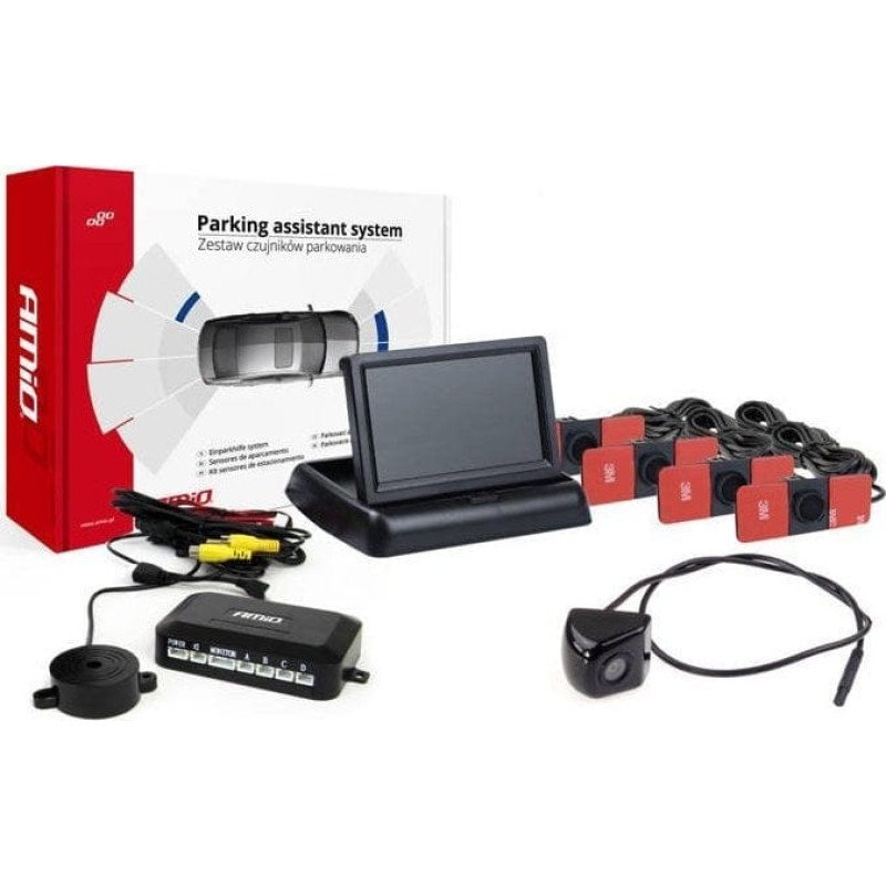 Amio Zestaw czujników parkowania tft02 4,3