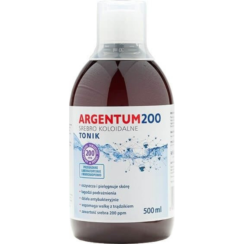 Aura Herbals Tonik do twarzy Argentum 200 200PPM Srebro Koloidalne 500ml