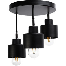 Orno Lampa sufitowa Orno LISA oprawa ścienno-sufitowa, moc max. 3x60W, E27, czarna, podstawa okrągła, wielopoziomowa, ruchome głowice lampy
