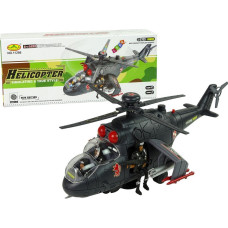 Import Leantoys Helikopter Ogromne Skrzydła Światła Czarny Dźwięk Obraca Się