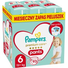 Pampers Pieluszki Pampers Pants Premium Care 6, 15+ kg, 93 szt.
