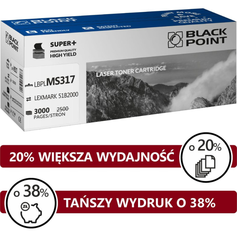 Black Point Toner Black Point LBPLMS317 Black Zamiennik 51B2000 (BLLMS317SBCBW)