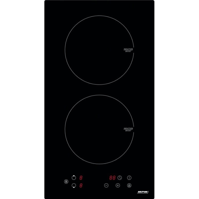MPM 30-IM-06 Black Built-in 52 cm Zone induction hob 2 zone(s)