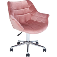 Beliani Krzesło biurowe Beliani Krzesło biurowe regulowane welurowe różowe LABELLE Lumarko!