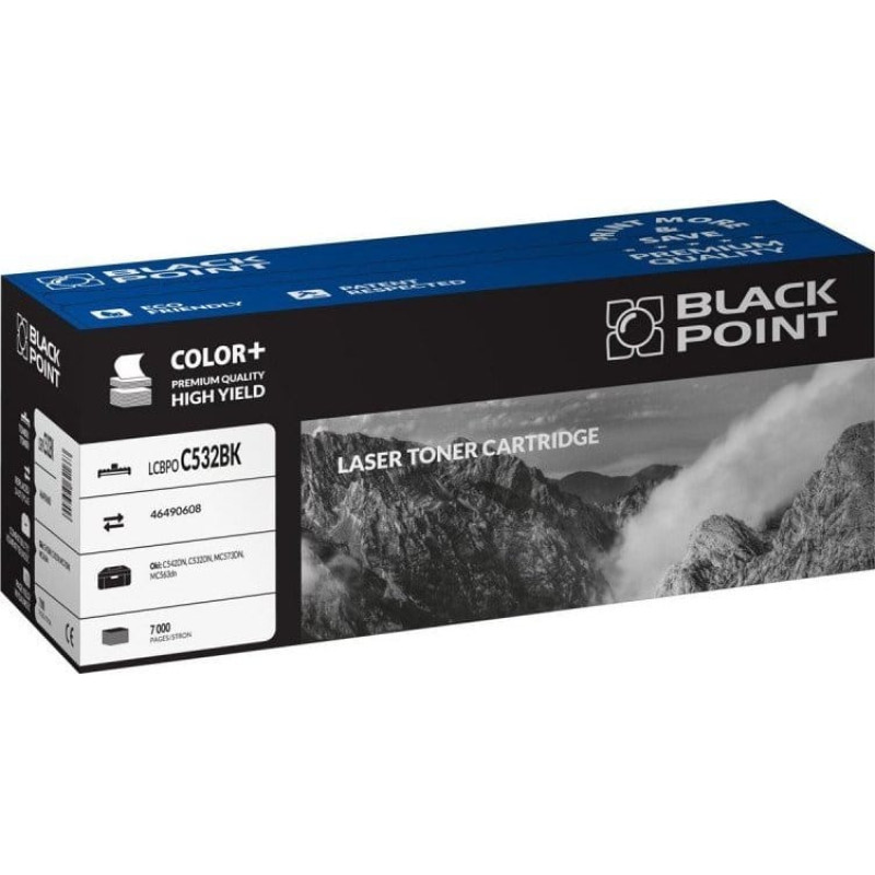 Black Point Toner Black Point LCBPOC532BK Black Zamiennik 46490608 (BLOKIC532BKBW)