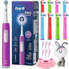 Oral-B Szczoteczka Oral-B ZESTAW SZCZOTECZKA DLA DZIECI ELEKTRYCZNA ORAL-B PRO 3 JUNIOR FIOLETOWA